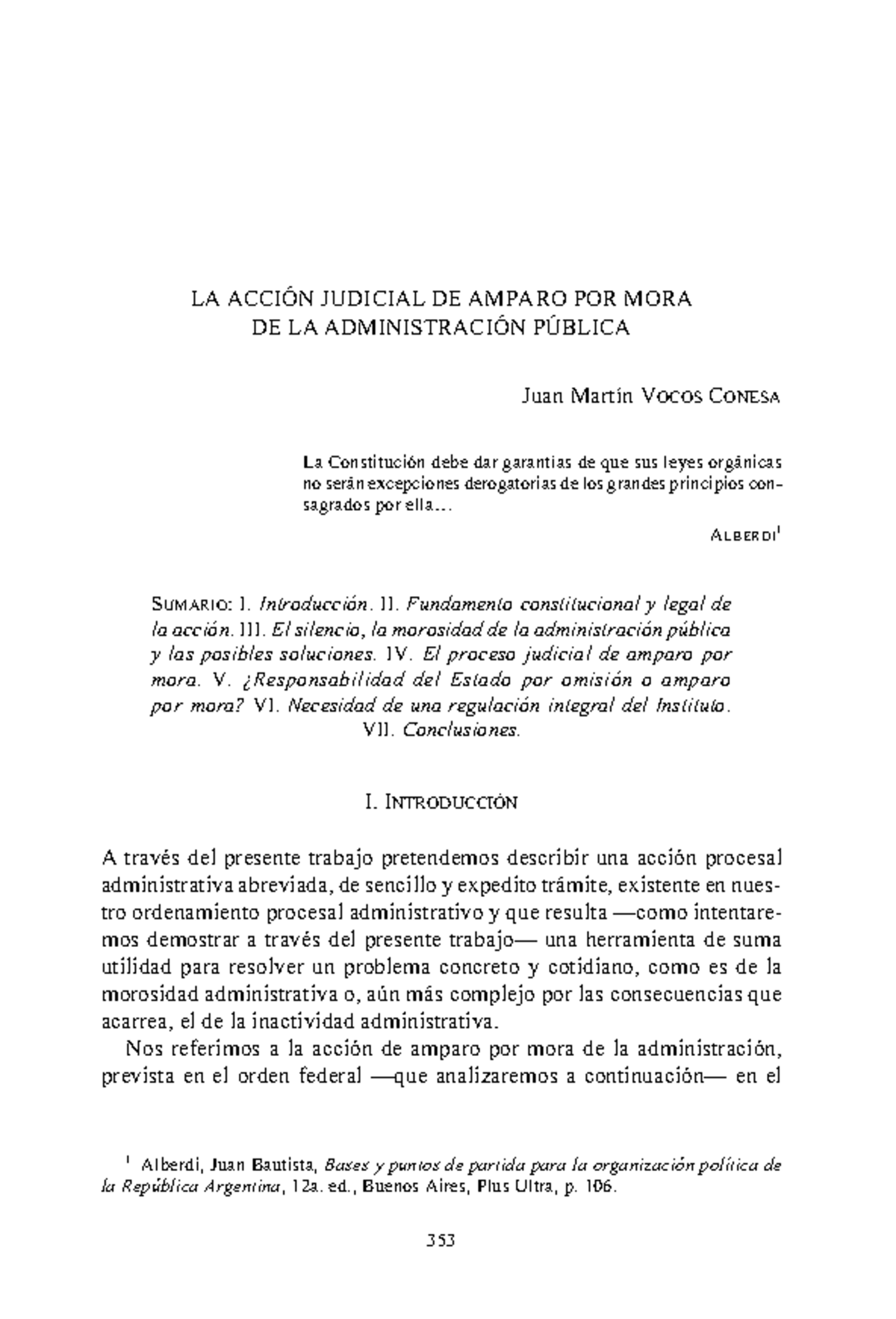 Amparo Por Mora - 353 LA ACCIÓN JUDICIAL DE AMPARO POR MORA DE LA ...
