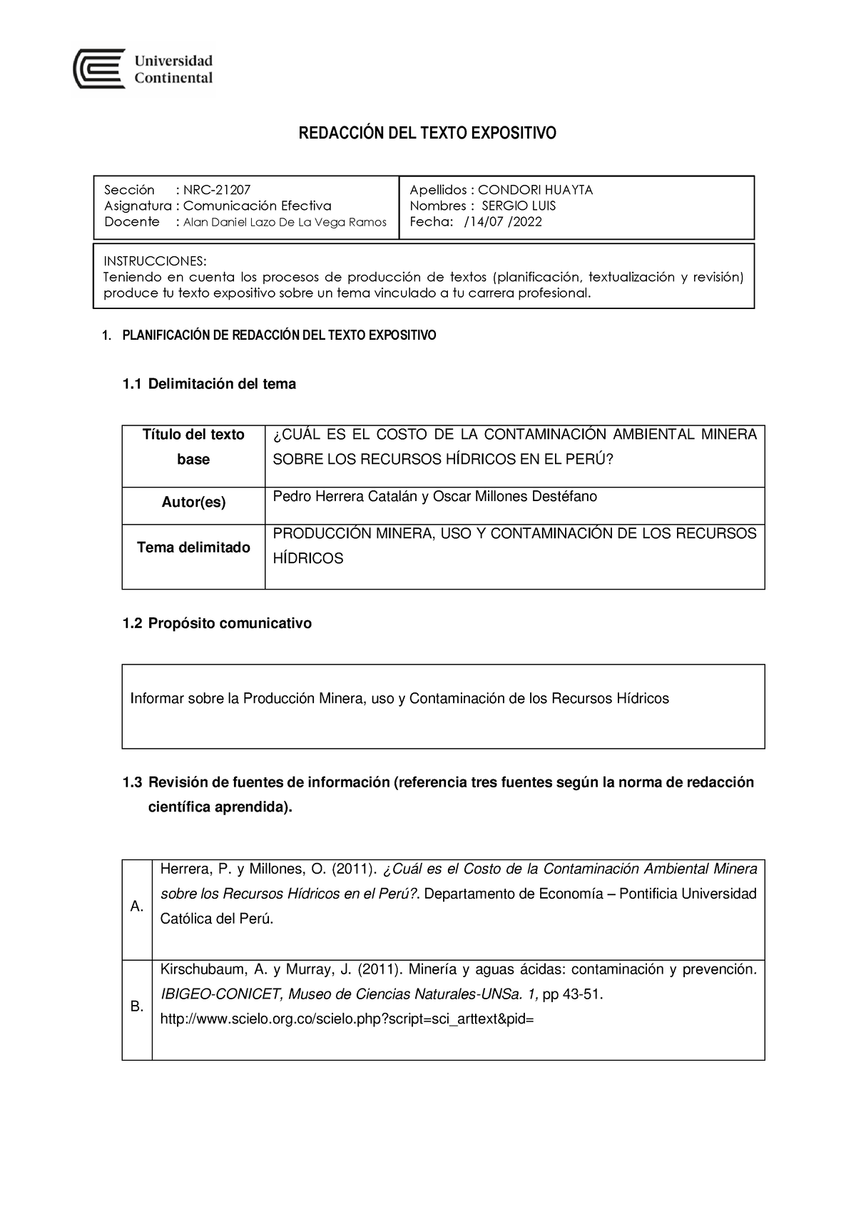 Evaluacion Final - Examen - REDACCI”N DEL TEXTO EXPOSITIVO 1 ...