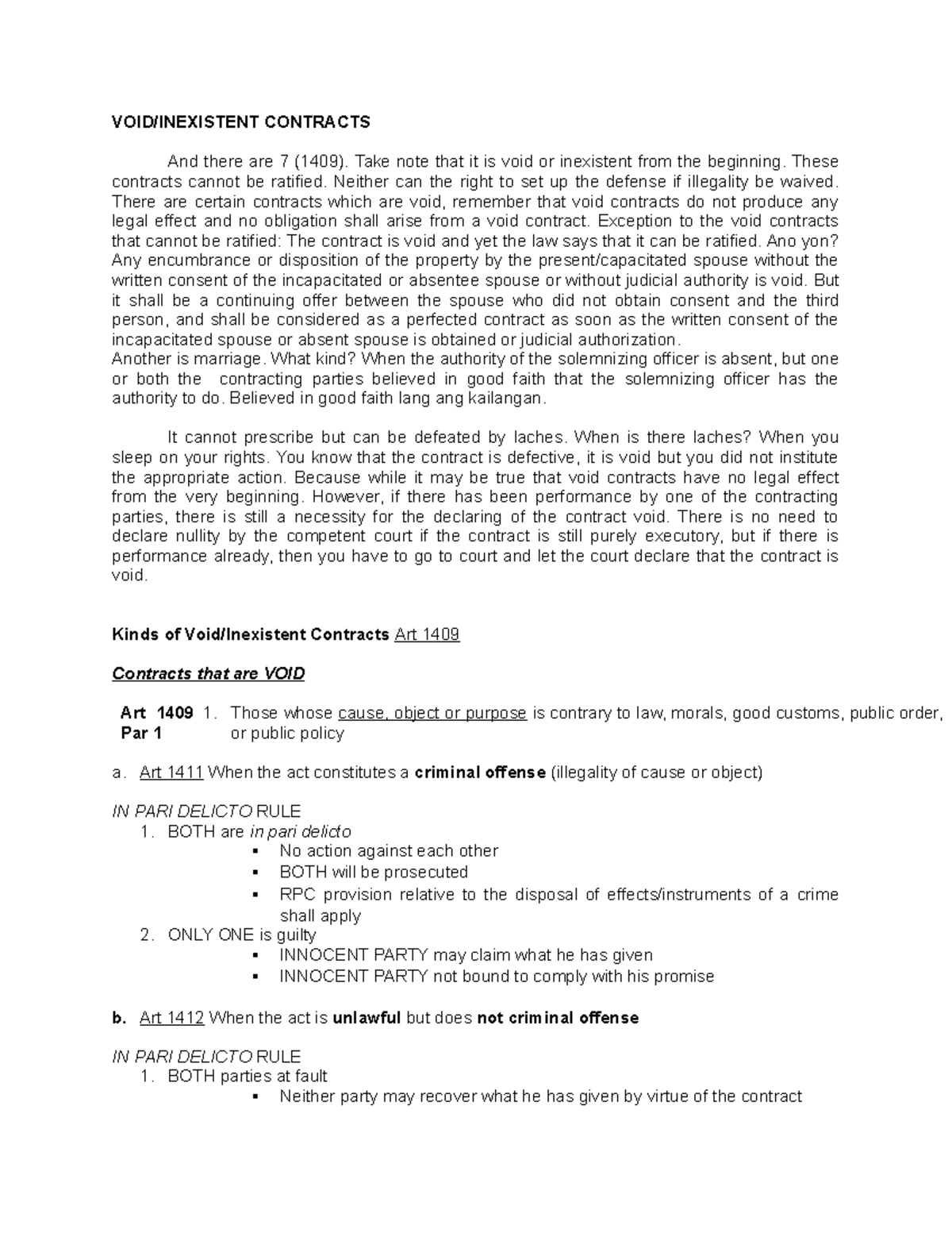 Void Or Inexistent Contracts Void Inexistent Contracts And There Are 7 1409 Take Note That Void Or Inexistent Contracts Void Inexistent Contracts And There Are 7 1409 Take Note That