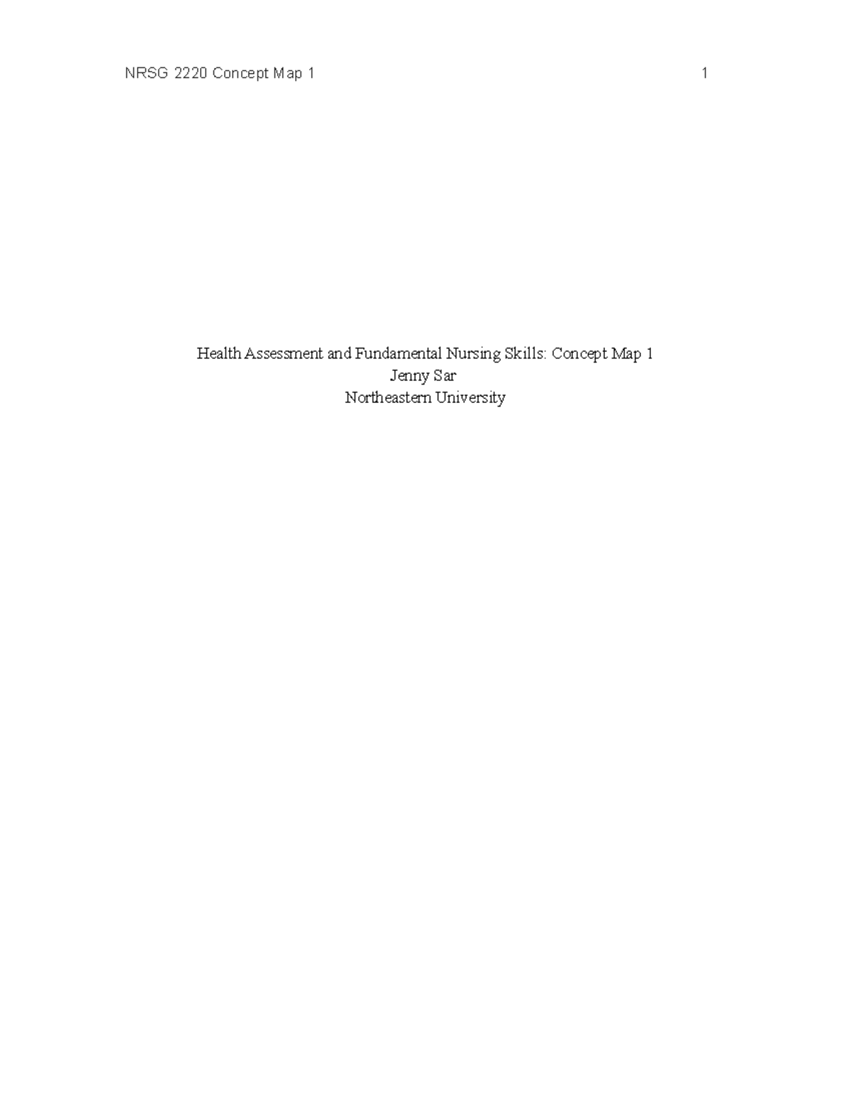 Care Map 1 - Concept Map - Health Assessment and Fundamental Nursing ...