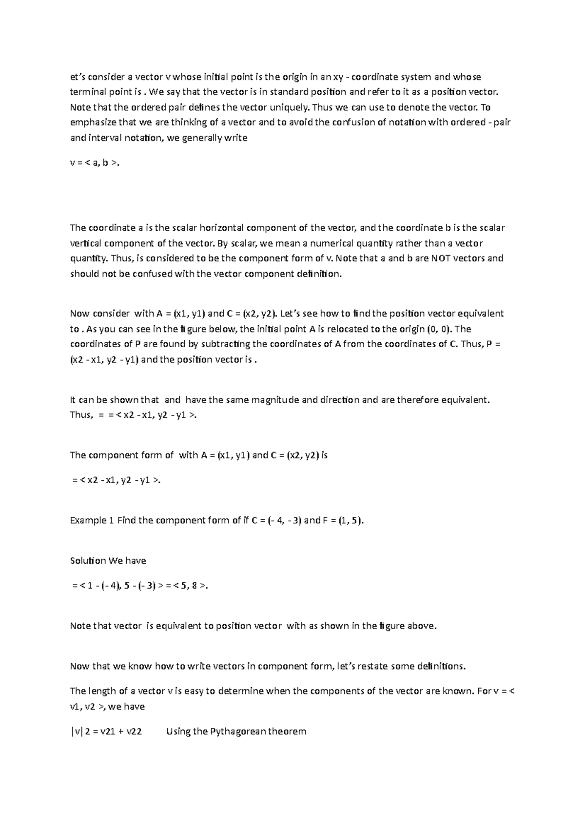 Untitled - Lecture notes 1 - et's consider a vector v whose initial point  is the origin in an xy - - StuDocu