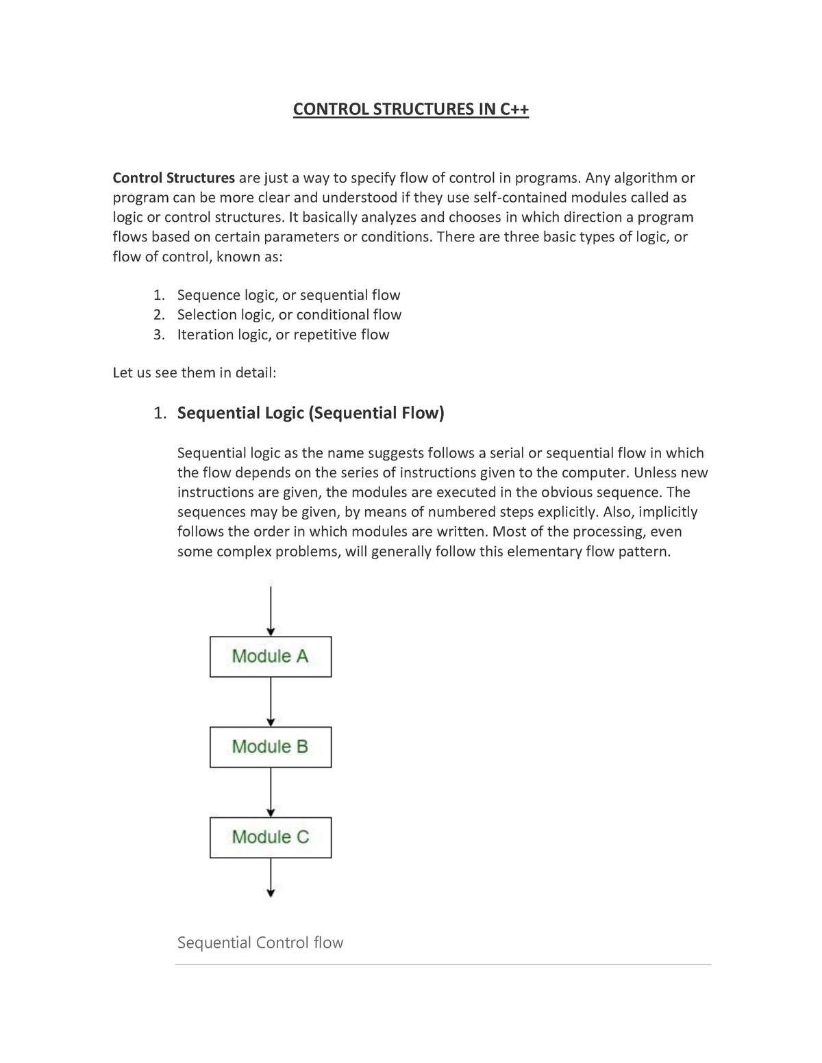 assignment in control structure 42