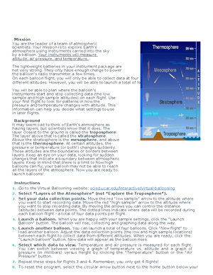 Lesson 2.2 Questions - Earth and Space Science I- 2 Earth's Atmosphere ...