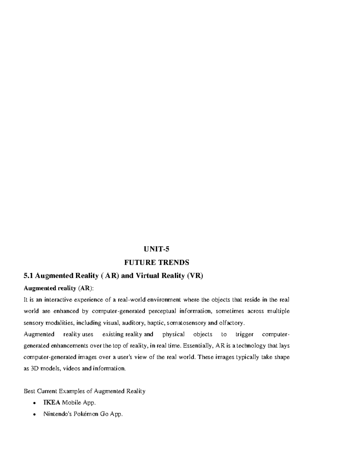 Emerging Technology For Engineering All Unit Notes-18 - UNIT- FUTURE ...