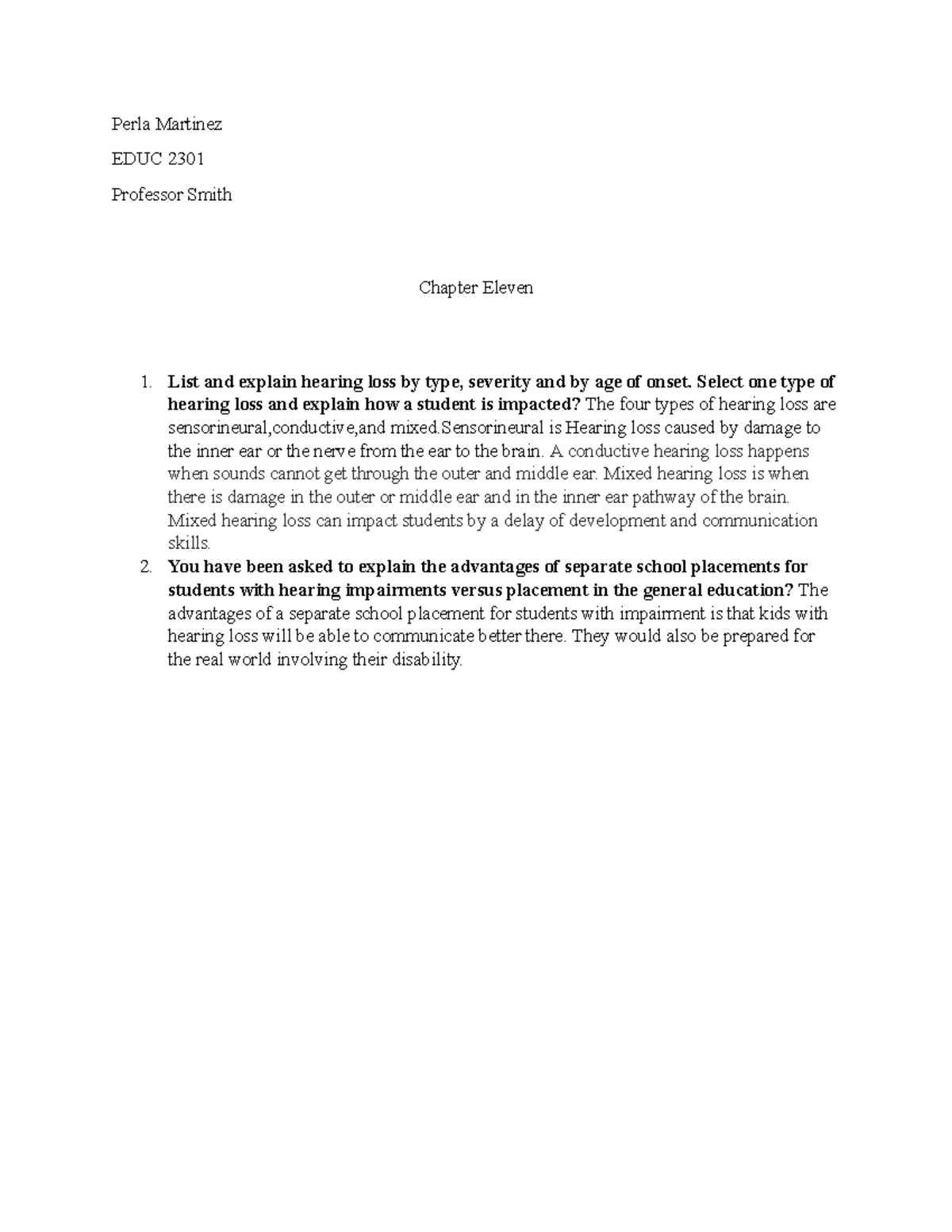 Chapter 12 - questions - Perla Martinez EDUC 2301 Professor Smith ...