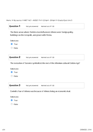 Graded Quiz Unit 6 Attempt Review - Started On Monday, 6 March 2023, 2: ...