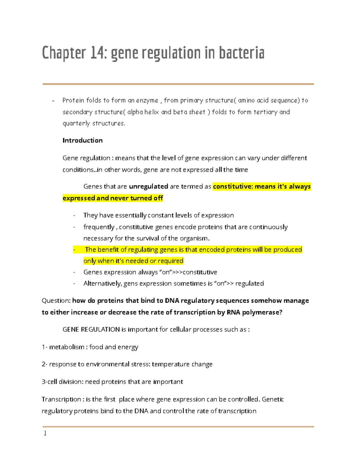 chp 14 Lecture notes chapter 14 lecture notes Chapter 14