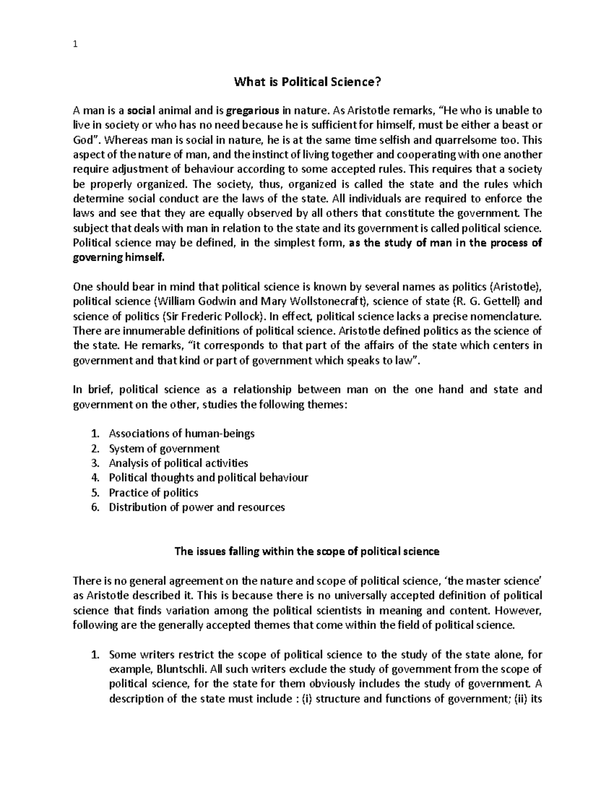 Political Science 2 - ASDASDASDASD - What is Political Science? A man ...