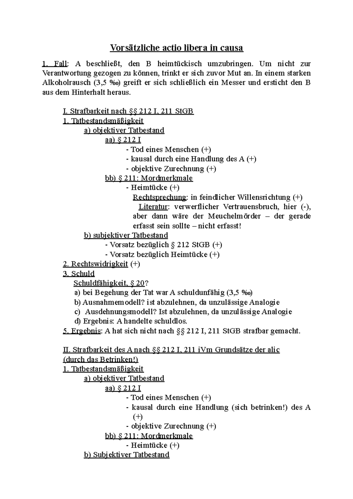Actio Libera In Causa Deutsch Alic-Folie 4 - Kopie - alic ausgeschrieben - Vorsätzliche actio libera