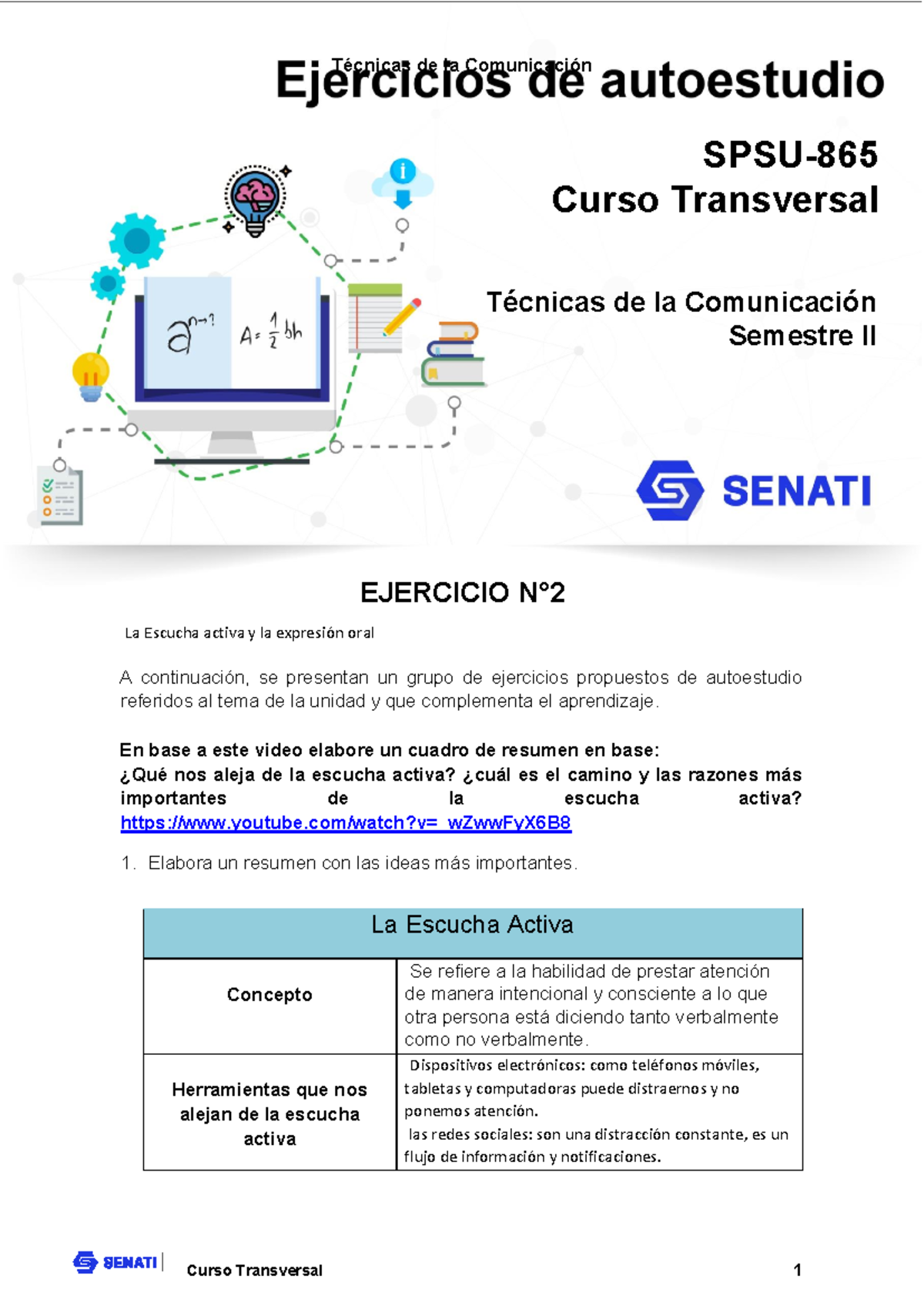 Ejercicio 2 t%C3%A9cnicas%20de%20la%20comunicaci%C3%B3n - La Escucha ...