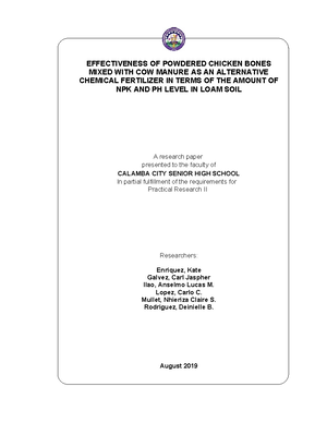 Practical Research RRL - Foreign Literature: According to a study ...