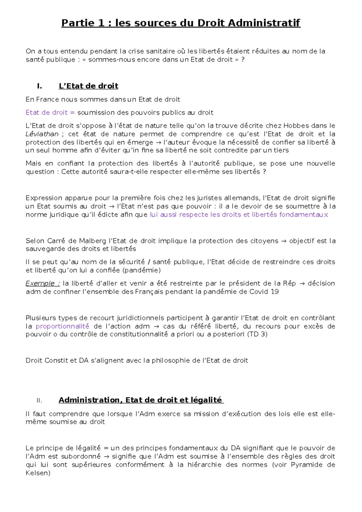 C1 les sources interne du droit administratif - Partie 1 : les sources ...