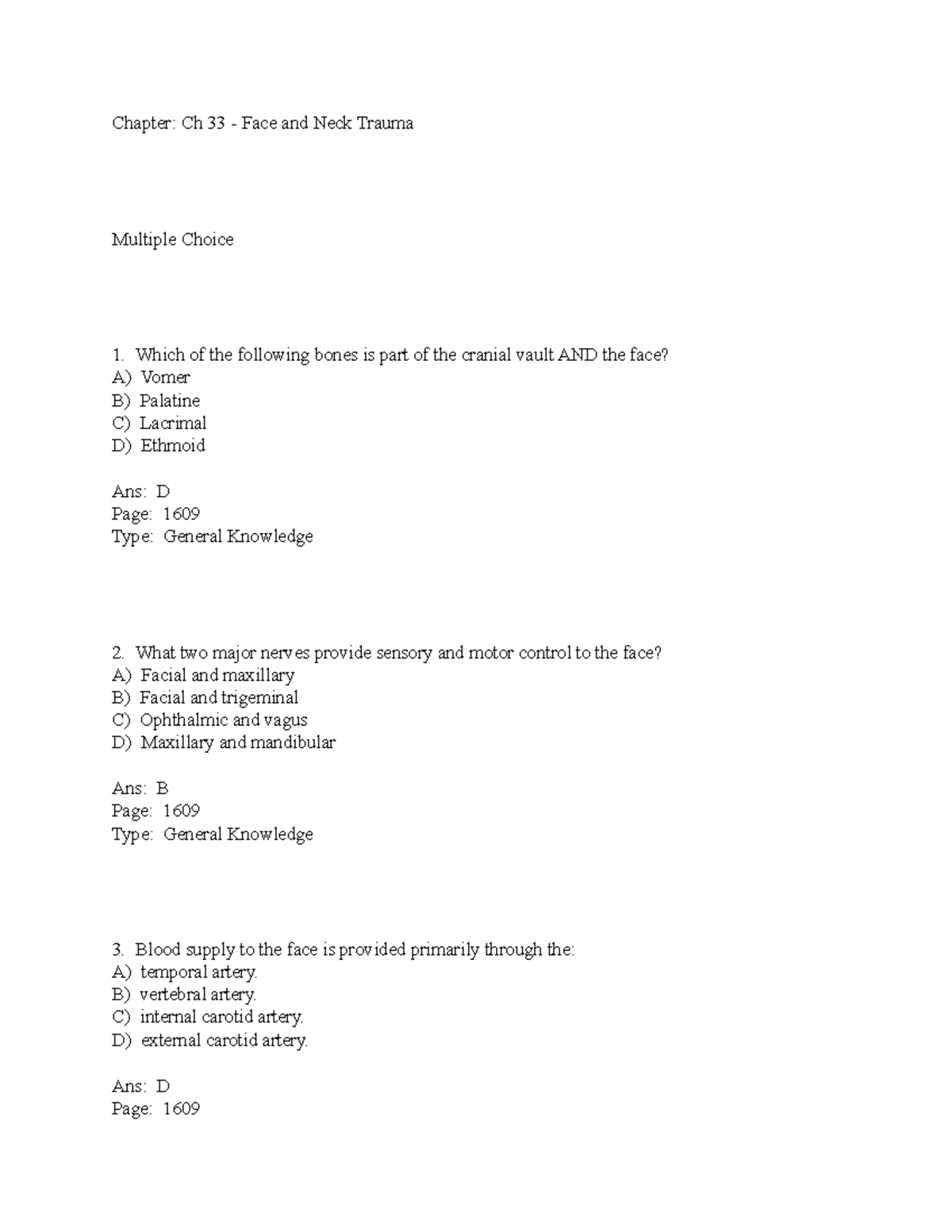 Ch 33 - Face And Neck Trauma - Chapter: Ch 33 - Face And Neck Trauma ...