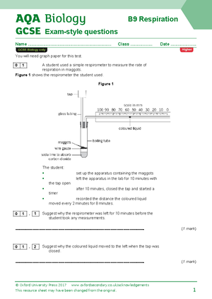 AQA GCSE Biology Foundation November 2021 Paper 1 MS - GCSE BIOLOGY ...