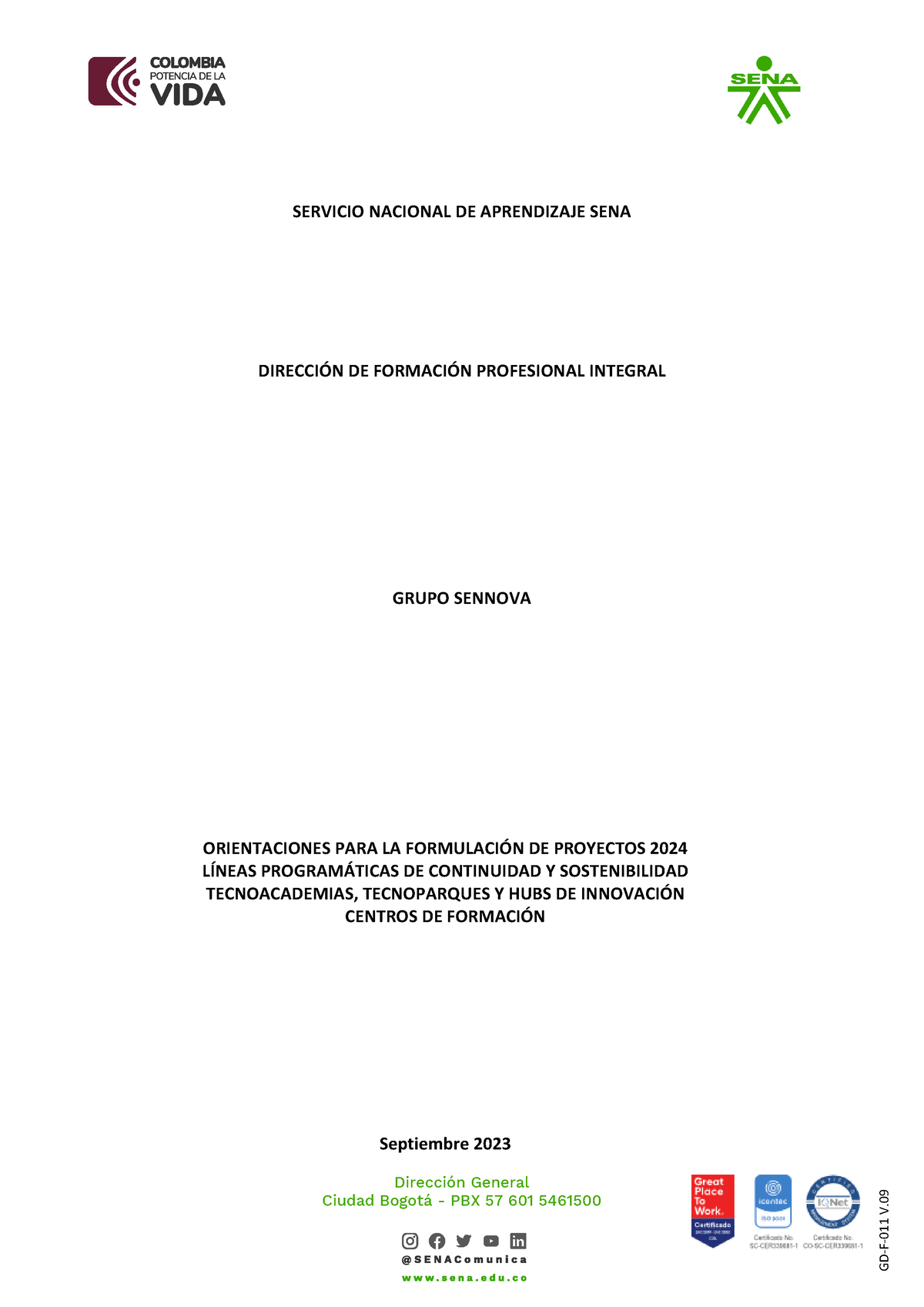 Convocatoria proyectos continuidad 2024 Dirección General Ciudad