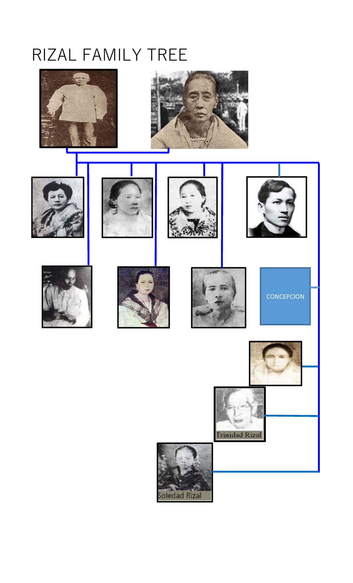 Rizals Family Tree - Summary Life and Works of Rizal - RIZAL FAMILY ...