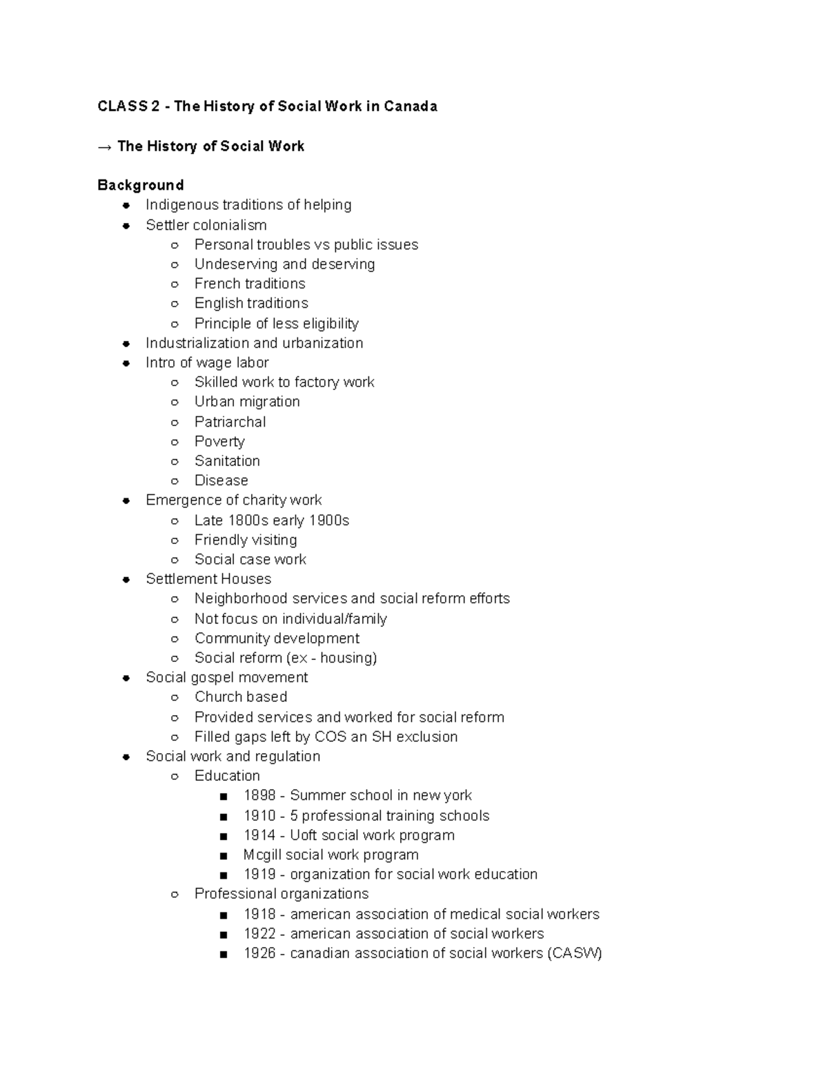 Social Work Notes yay - Sowk 1000 - Carleton - Studocu