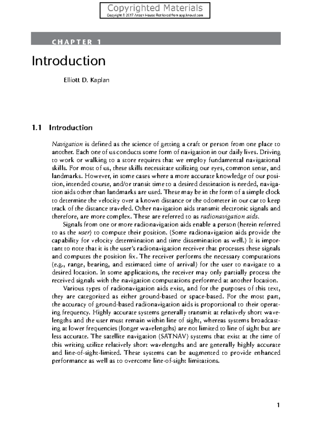 Chap 01 - Introduction to GNSS - 1 C H A P T E R 1 Introduction Elliott ...