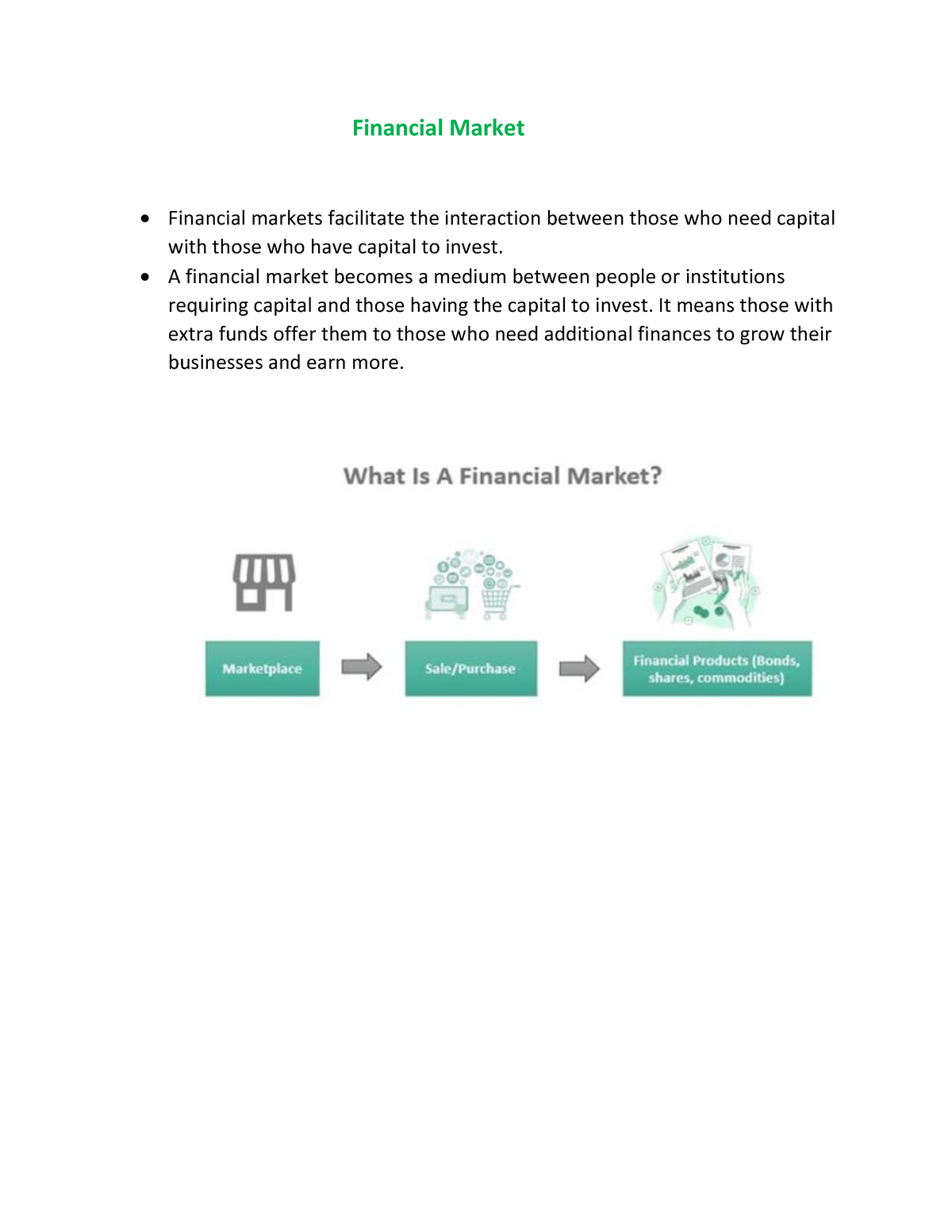 Financial Market - A Financial Market Becomes A Medium Between People ...