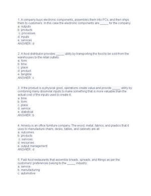 MGT103 Chap 06 - Sgvxdhbdr - _____ Is The Degree To Which The Overall ...