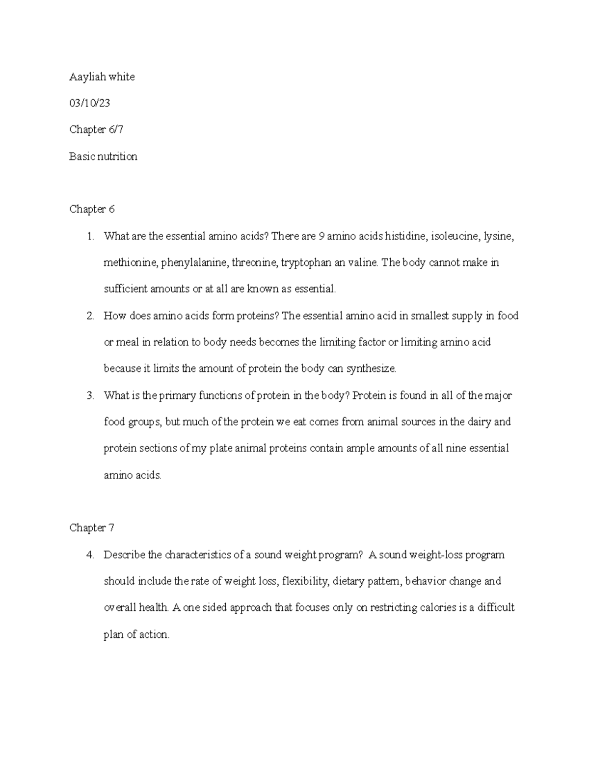 chapter 6 case study nutrition