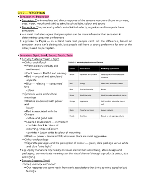 Solomon ch07 tif - Testbank for the chapter - Consumer Behaviour, 7e ...