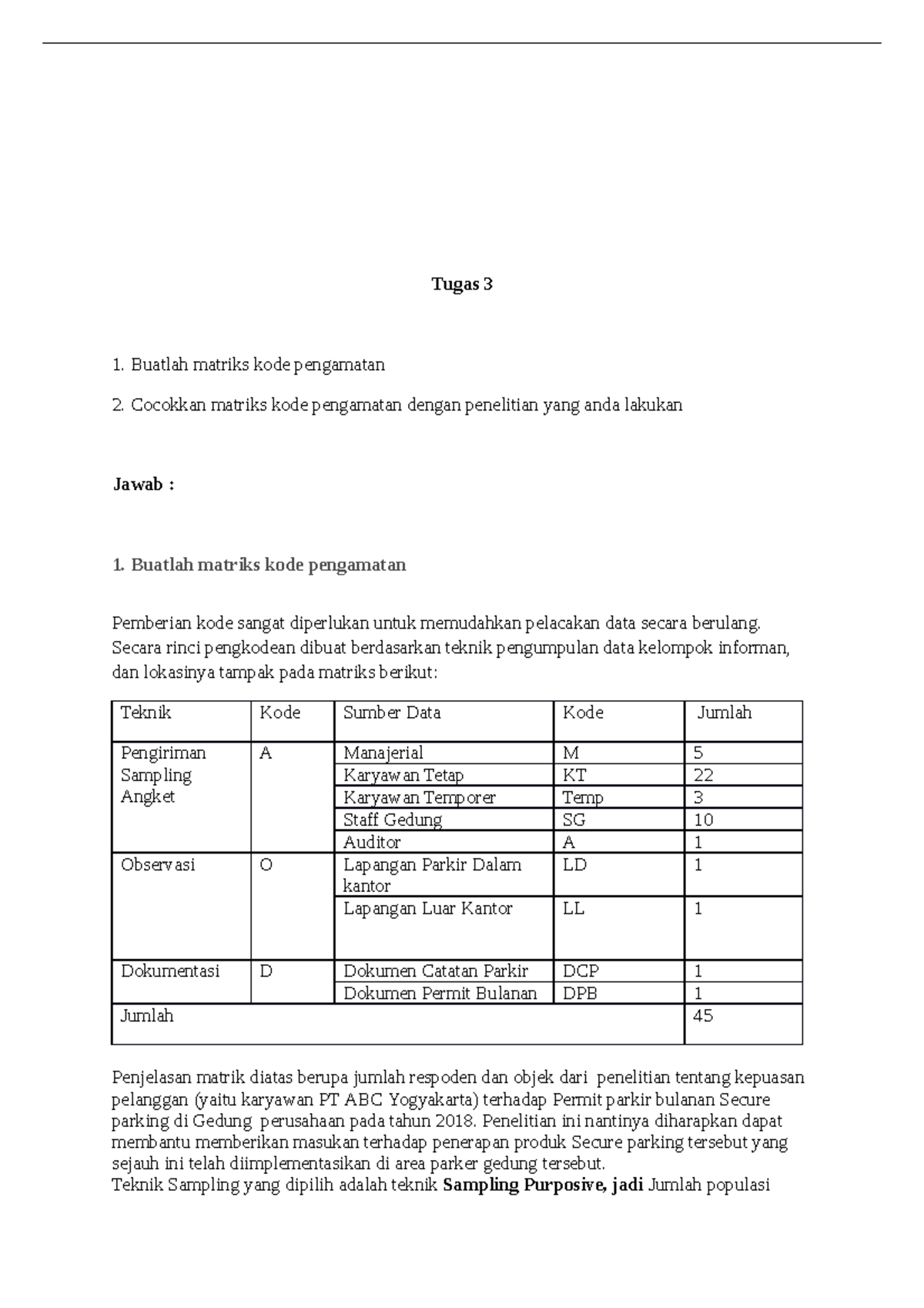 Tugas 3 Metode Penelitian Sosial - Tugas 3 Buatlah Matriks Kode ...