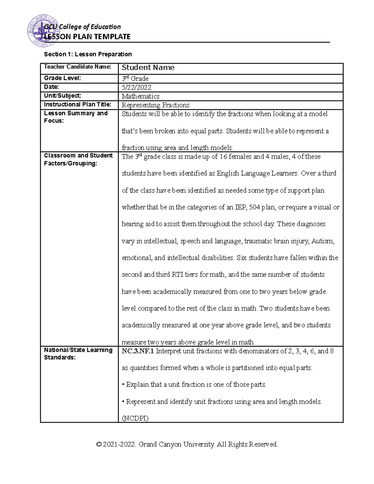 GCU SPD-470-O500 Week 4 Assignment - Differentiating Math Activities ...