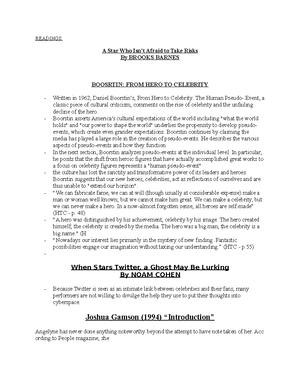 MIT 1050 Lecture Notes ALL - MIT 1050 LECTURE NOTES Week 1: Part 2 -Why ...