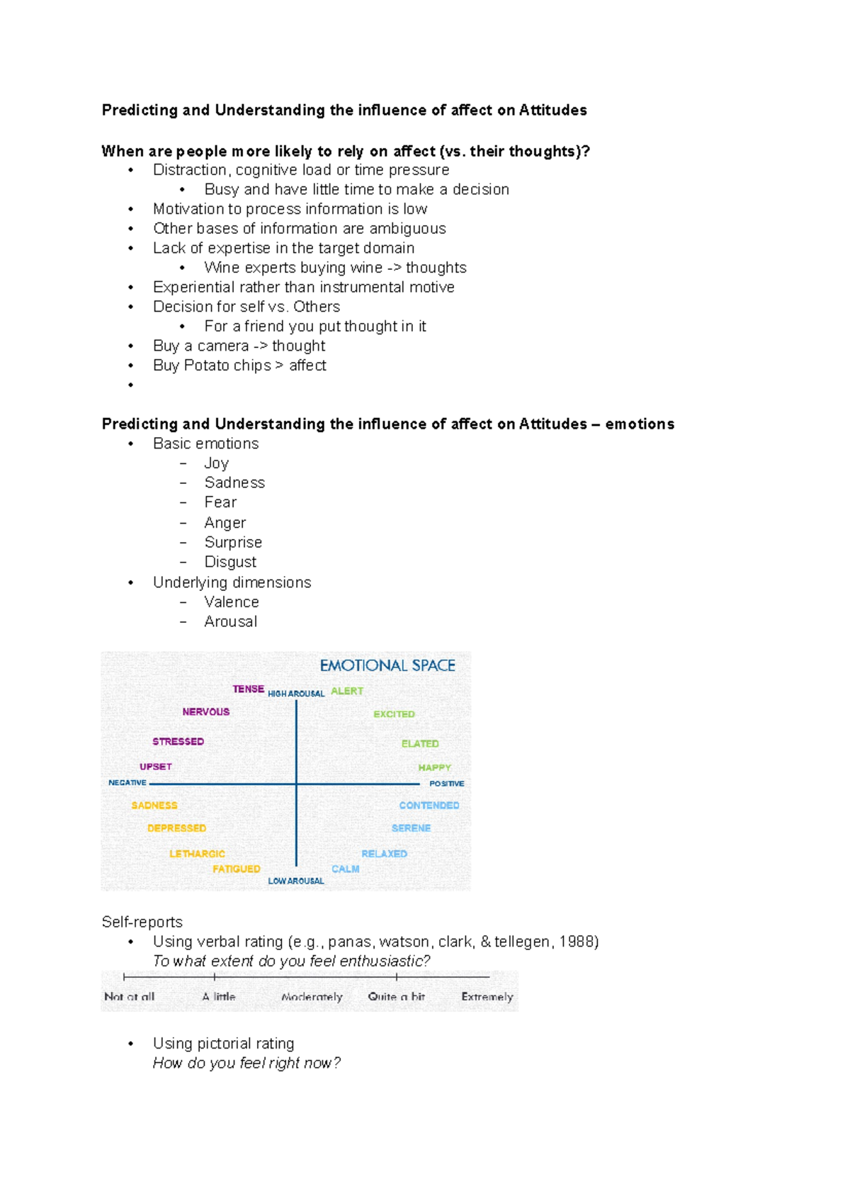 Predicting and Understanding the influence of affect on Attitudes ...
