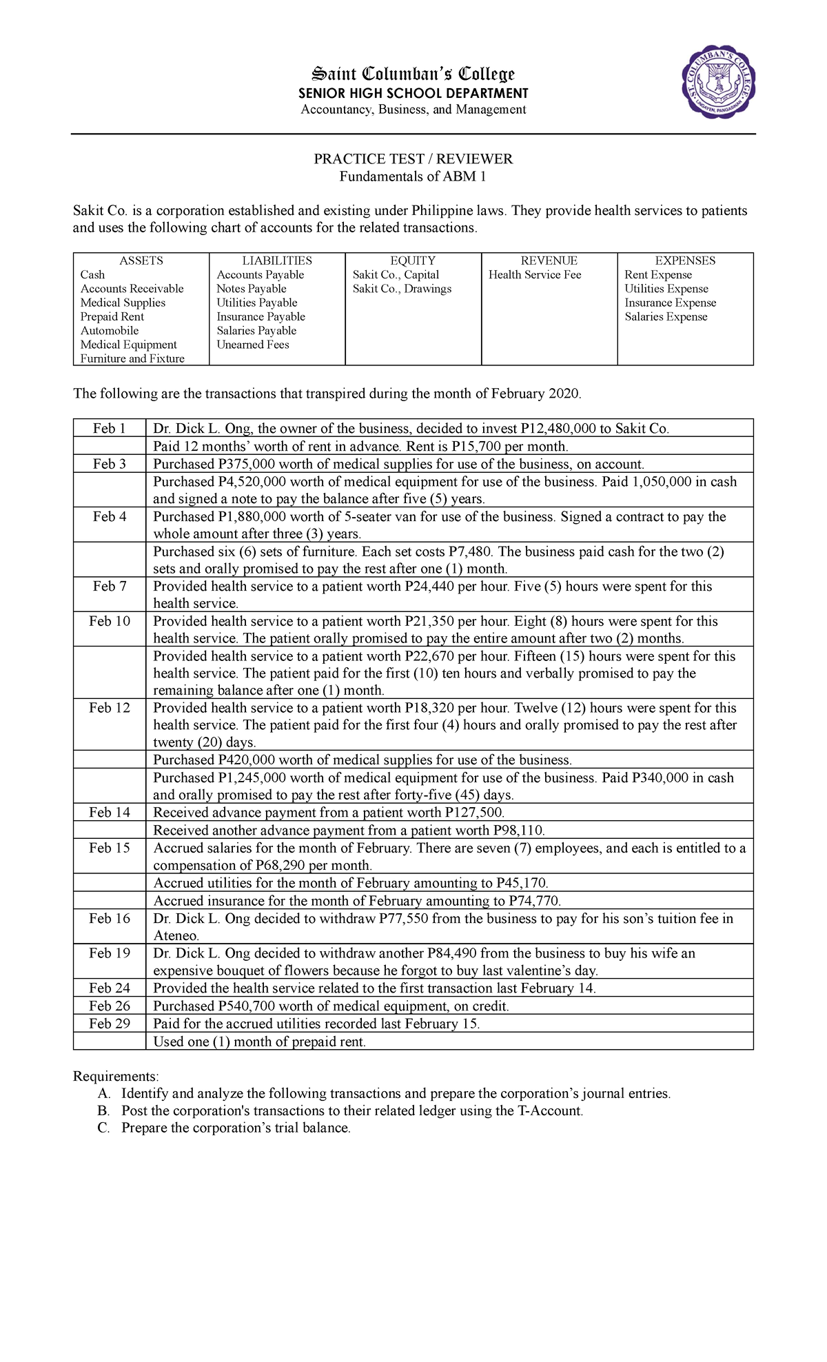 Reviewer-2 - Saint Columban’s College SENIOR HIGH SCHOOL DEPARTMENT ...