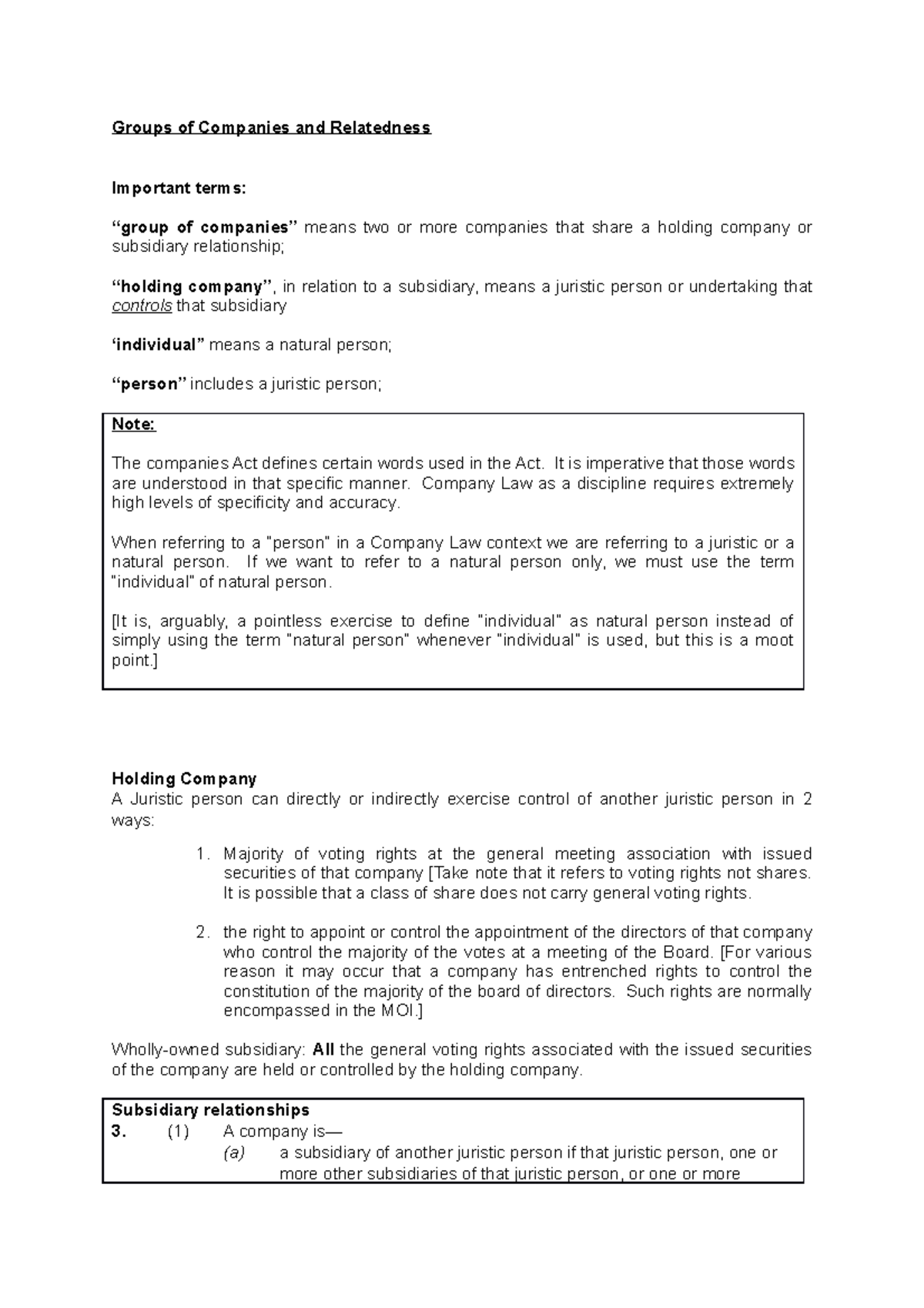 3 Groups and Relatedness - Groups of Companies and Relatedness ...