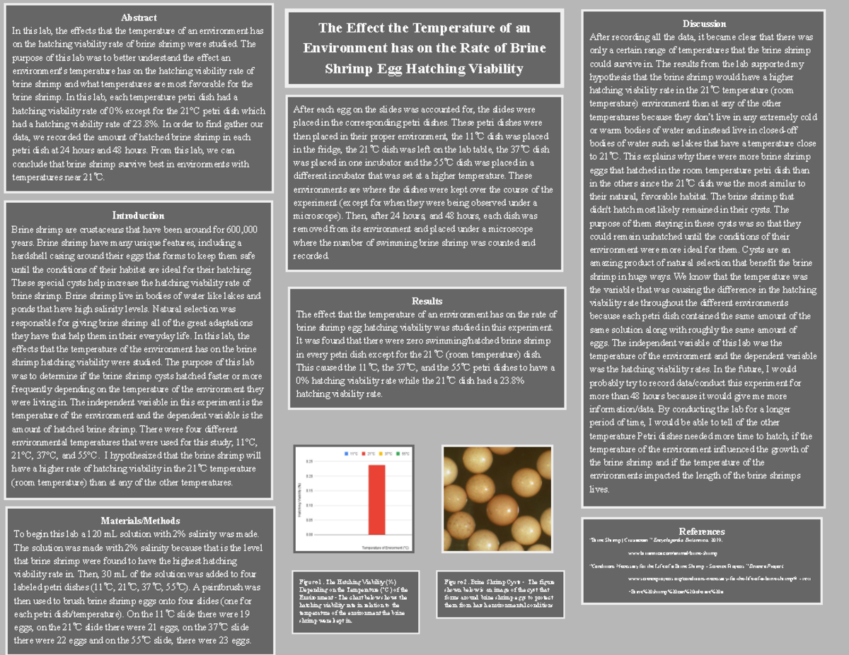 brine shrimp temperature experiment