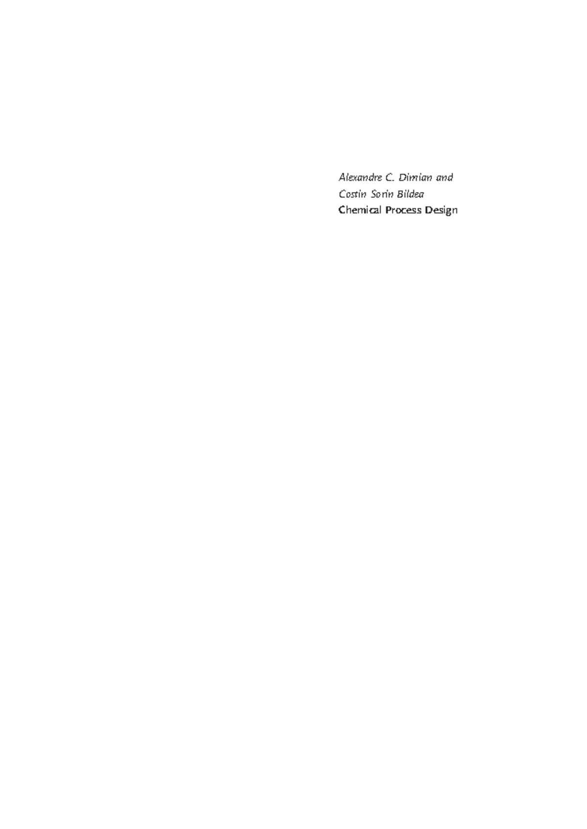 9783527621583 - Lecture notes 1-5 - Alexandre C. Dimian and Costin ...