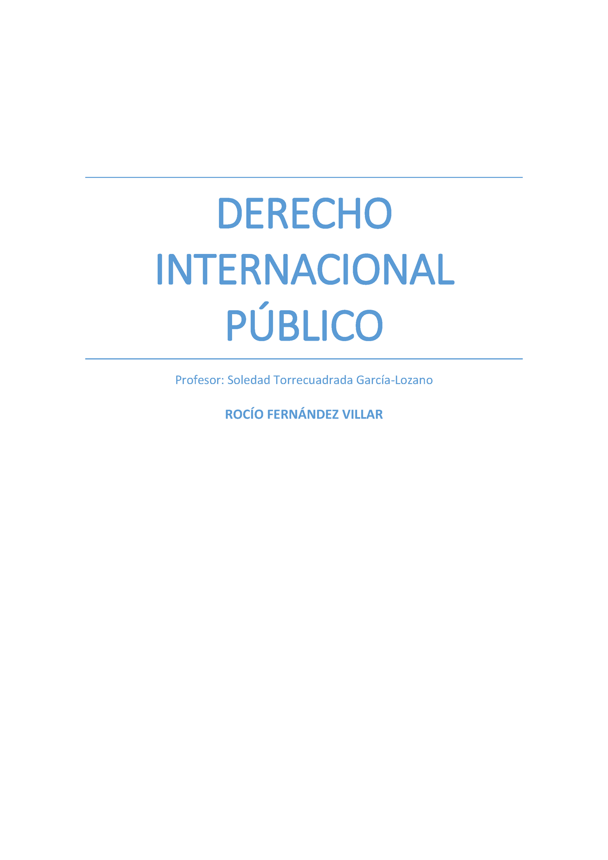 Derecho Internacional PUì Blico (Apuntes Completos) - DERECHO ...