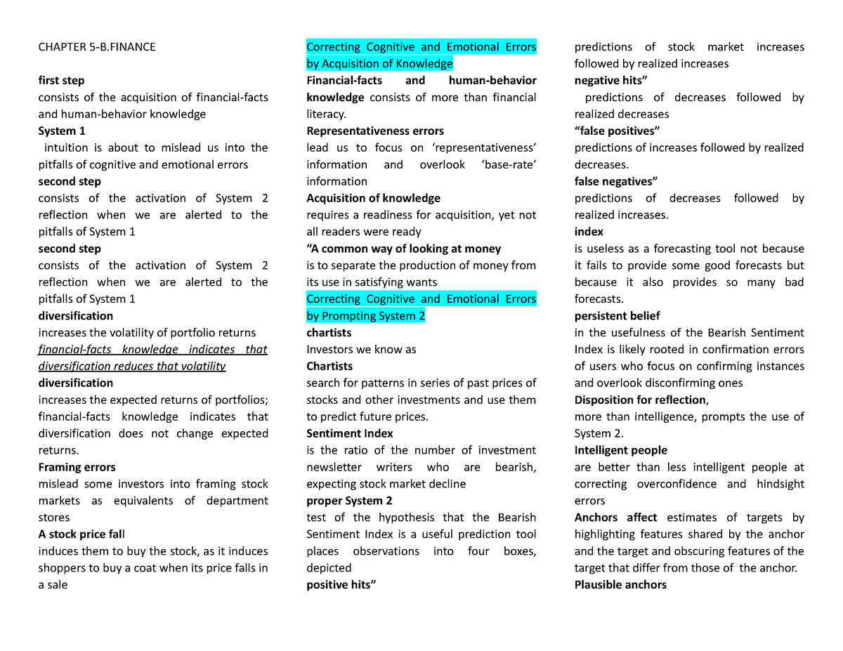 Chapter 5-B - Notes Only - CHAPTER 5-B First Step Consists Of The ...