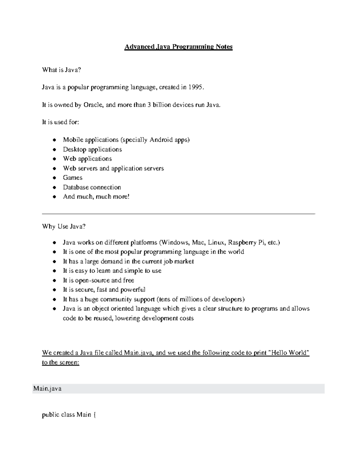 Advanced Java Programming Notes Unit 1 - Advanced Java Programming ...