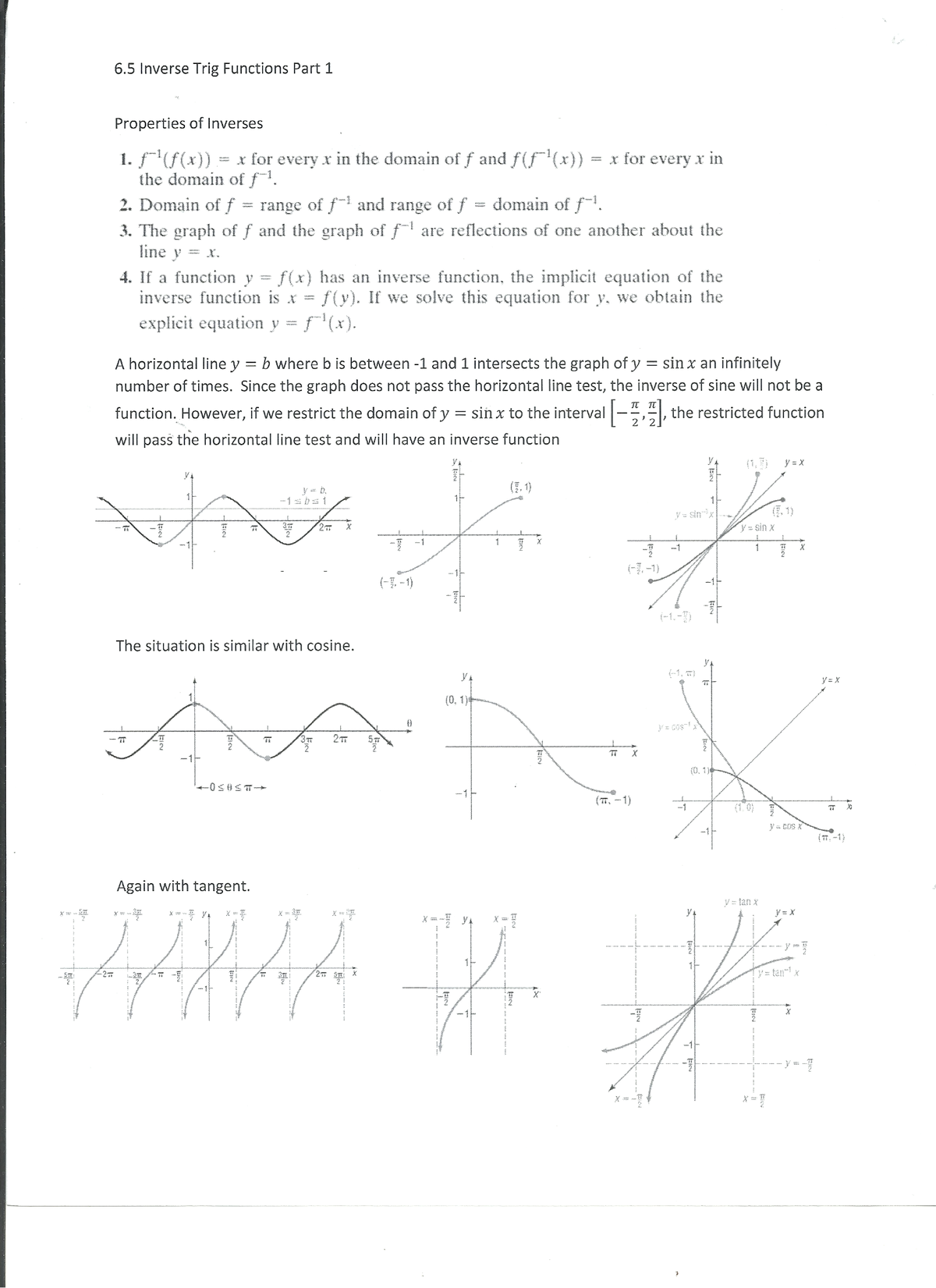 Inverse Trig Functions - Studocu