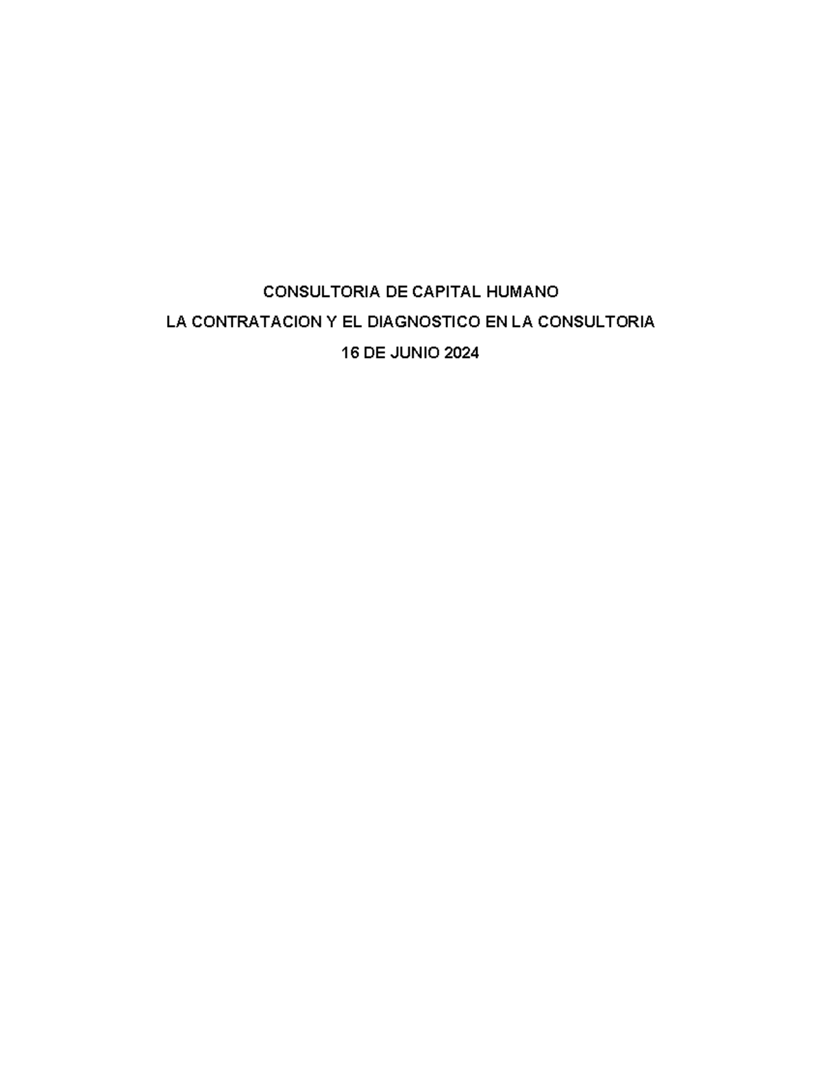 Contrato Y Diagnostico - CONSULTORIA DE CAPITAL HUMANO LA CONTRATACION ...