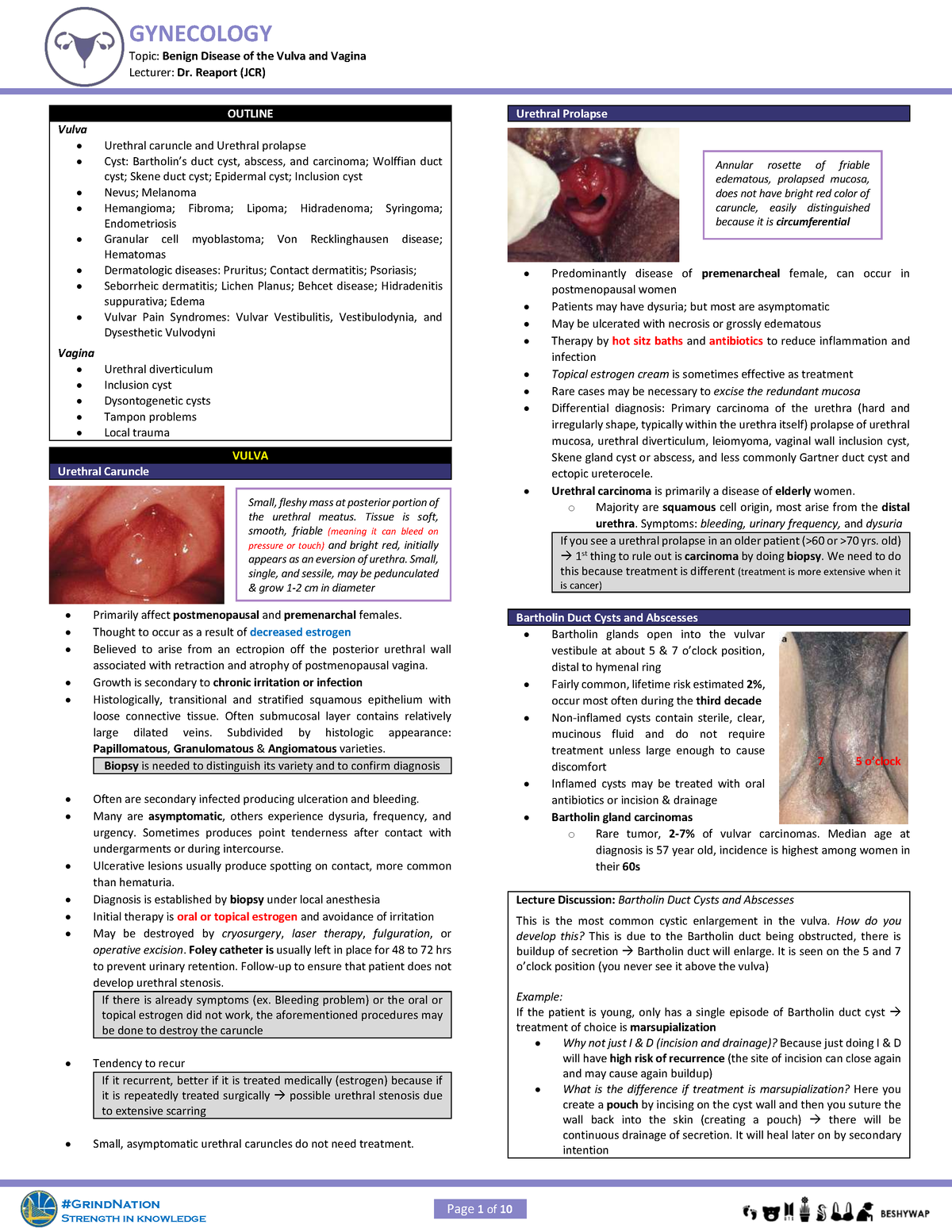 Benign Disease of the Vulva and Vagina 1 by Dra. Reaport - Page 1 of 10 ...