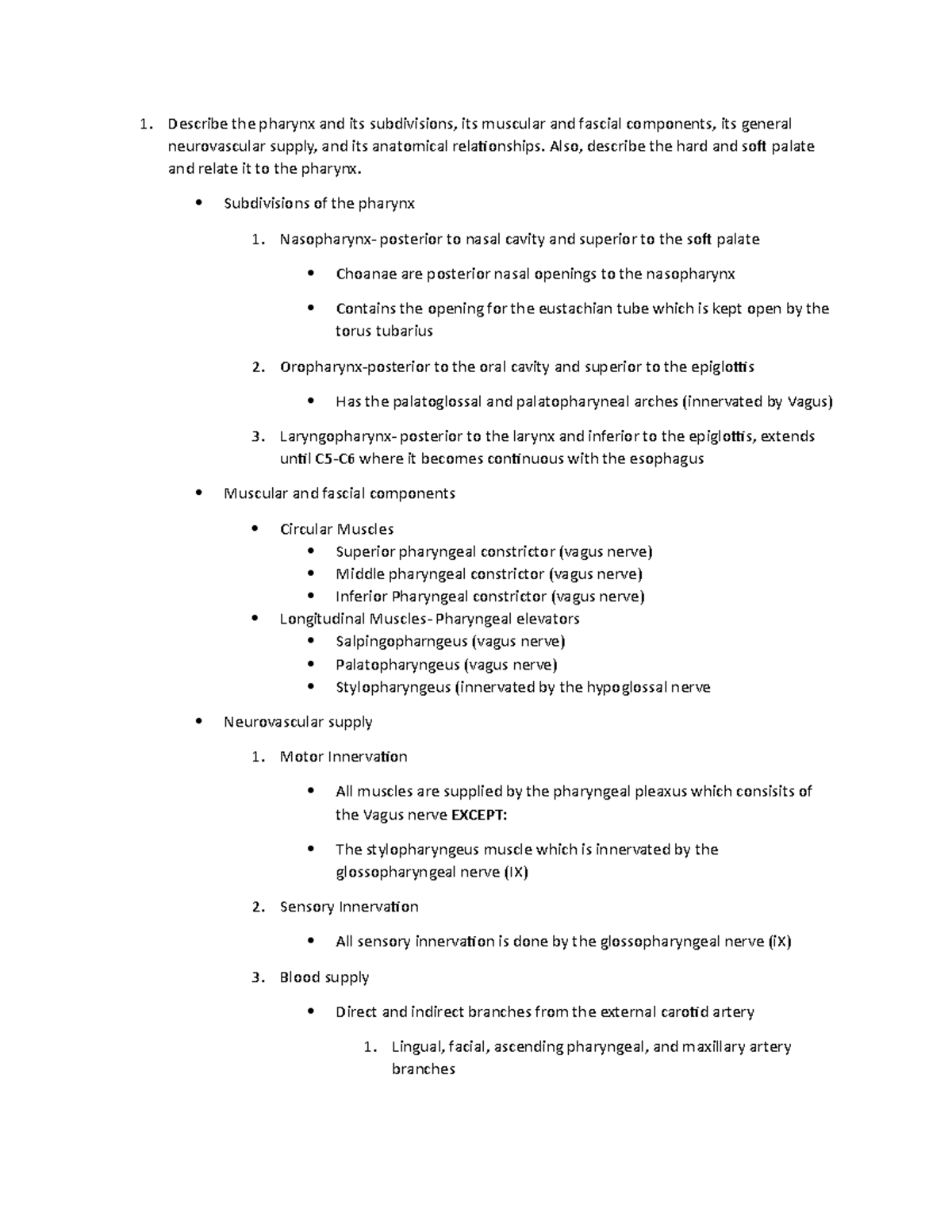 Unit3Lecture 5&6Larynx Pharynx Learning Objectives - Describe the ...