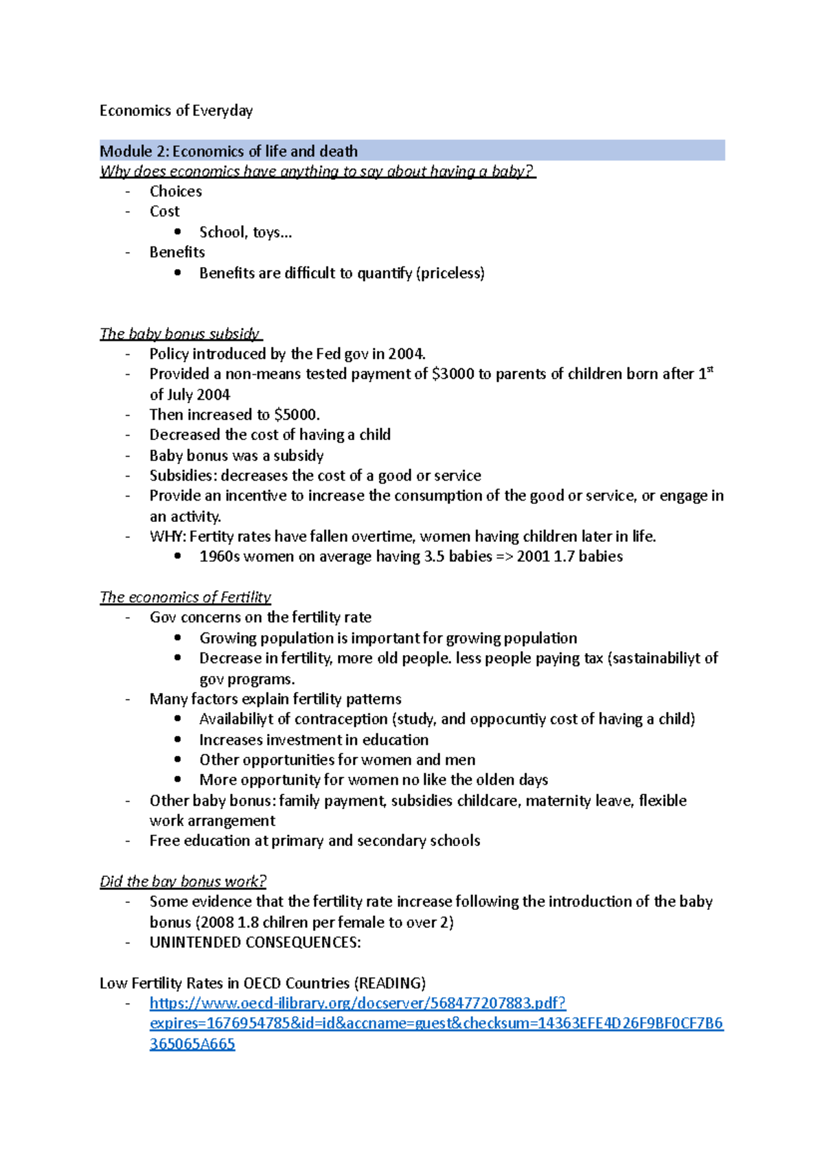 Economics Of Everyday - Notes - Economics Of Everyday Module 2 ...