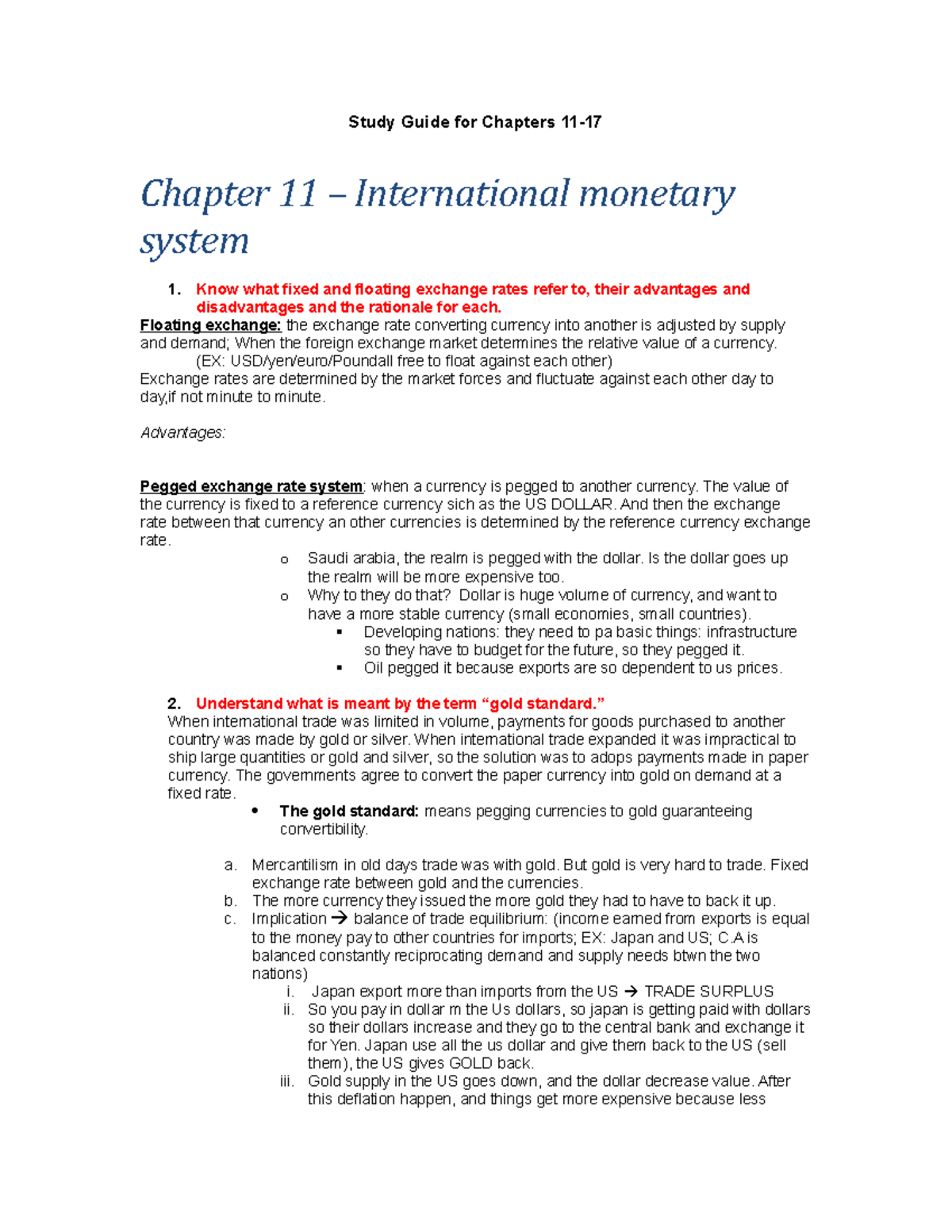 Study Guide oral exam 2 chapters 11-17 - Study Guide for Chapters 11 ...