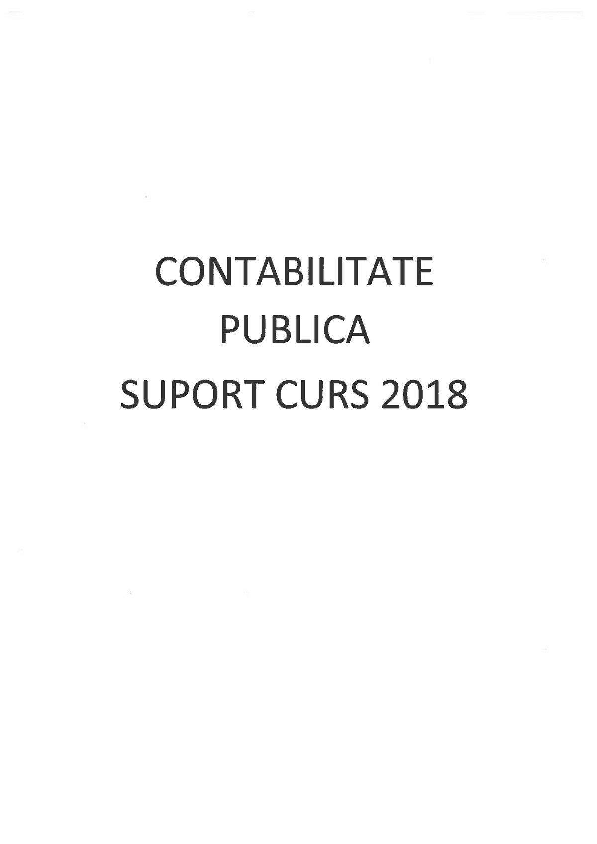 Suport Curs Contabilitate Publica 2018 Studocu