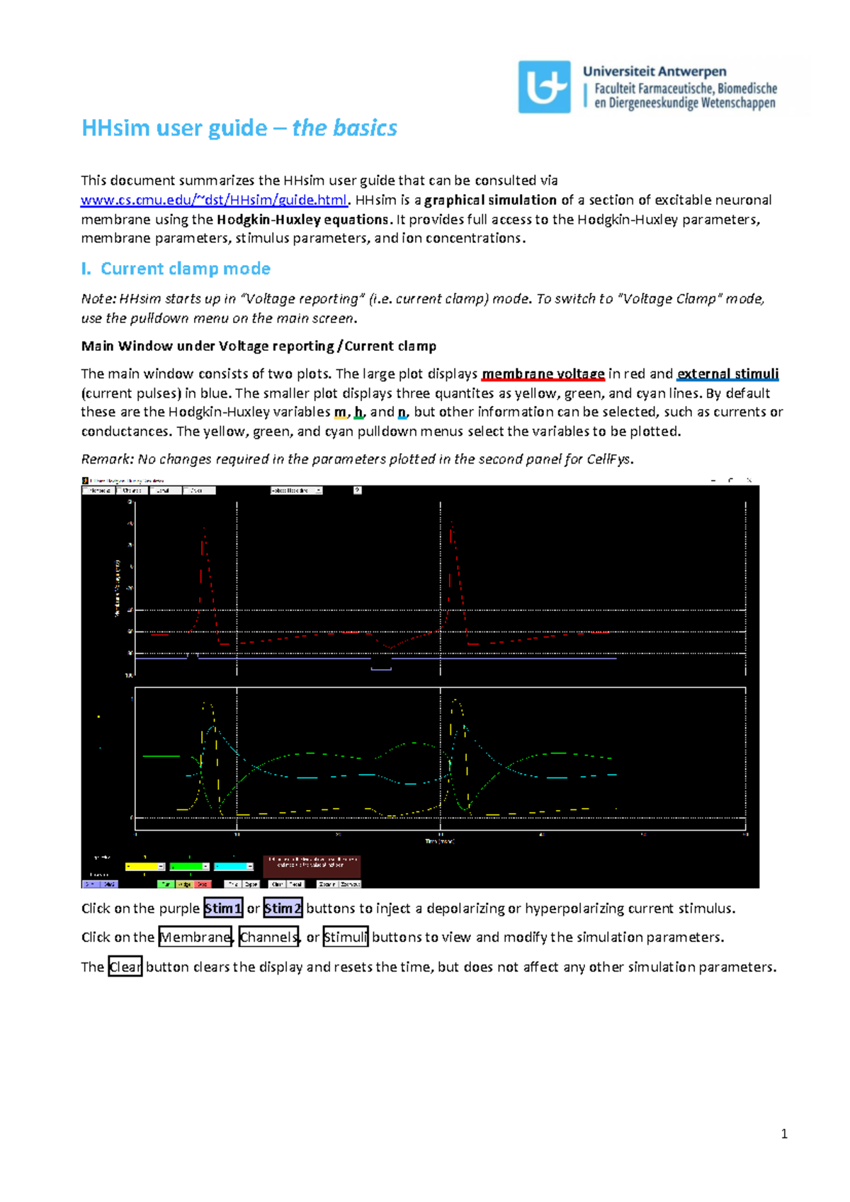 HHsim user guide - cmu/~dst/HHsim/guide. HHsim is a graphical ...