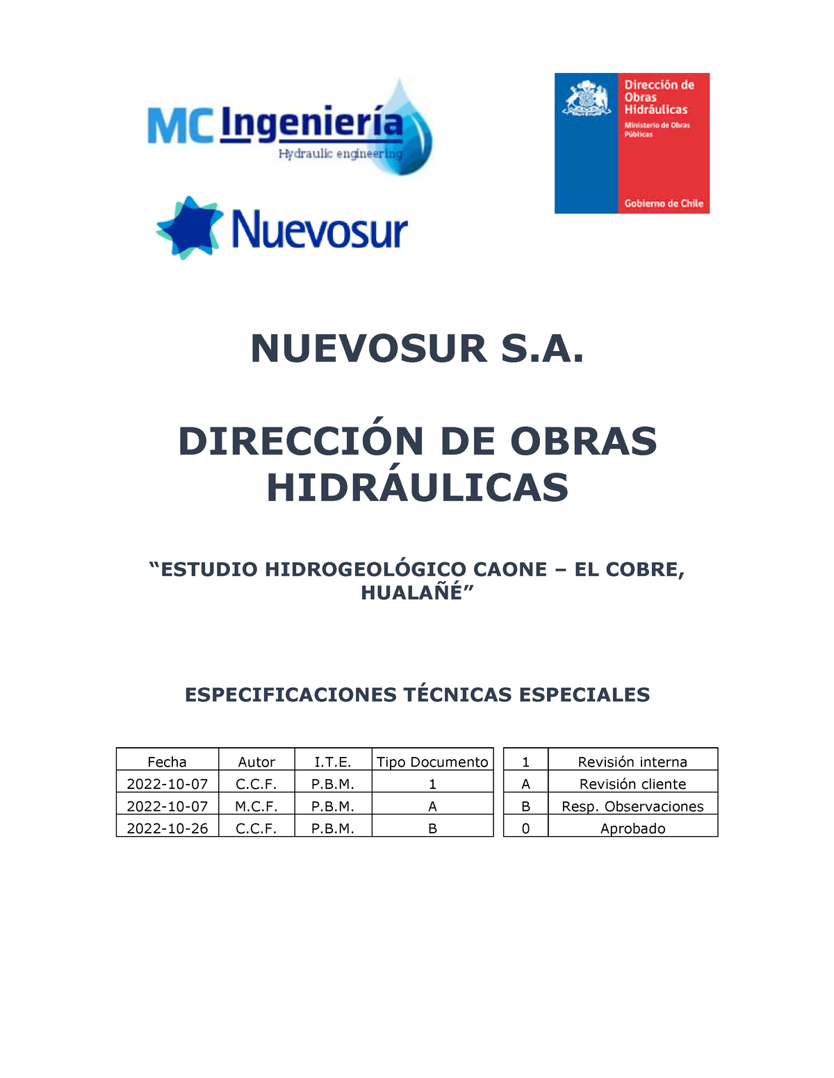 ETE Sond. Caone-El Cobre (2022-1) - 7 NUEVOSUR S. DIRECCI”N DE OBRAS ...