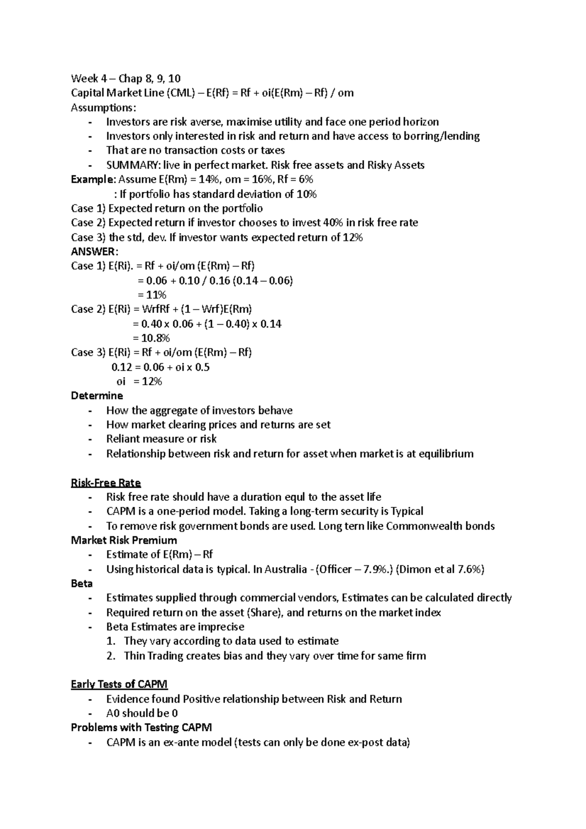 Week 4 - Chap 8, 9, 10 - Lecture notes 4 - Week 4 – Chap 8, 9, 10 ...