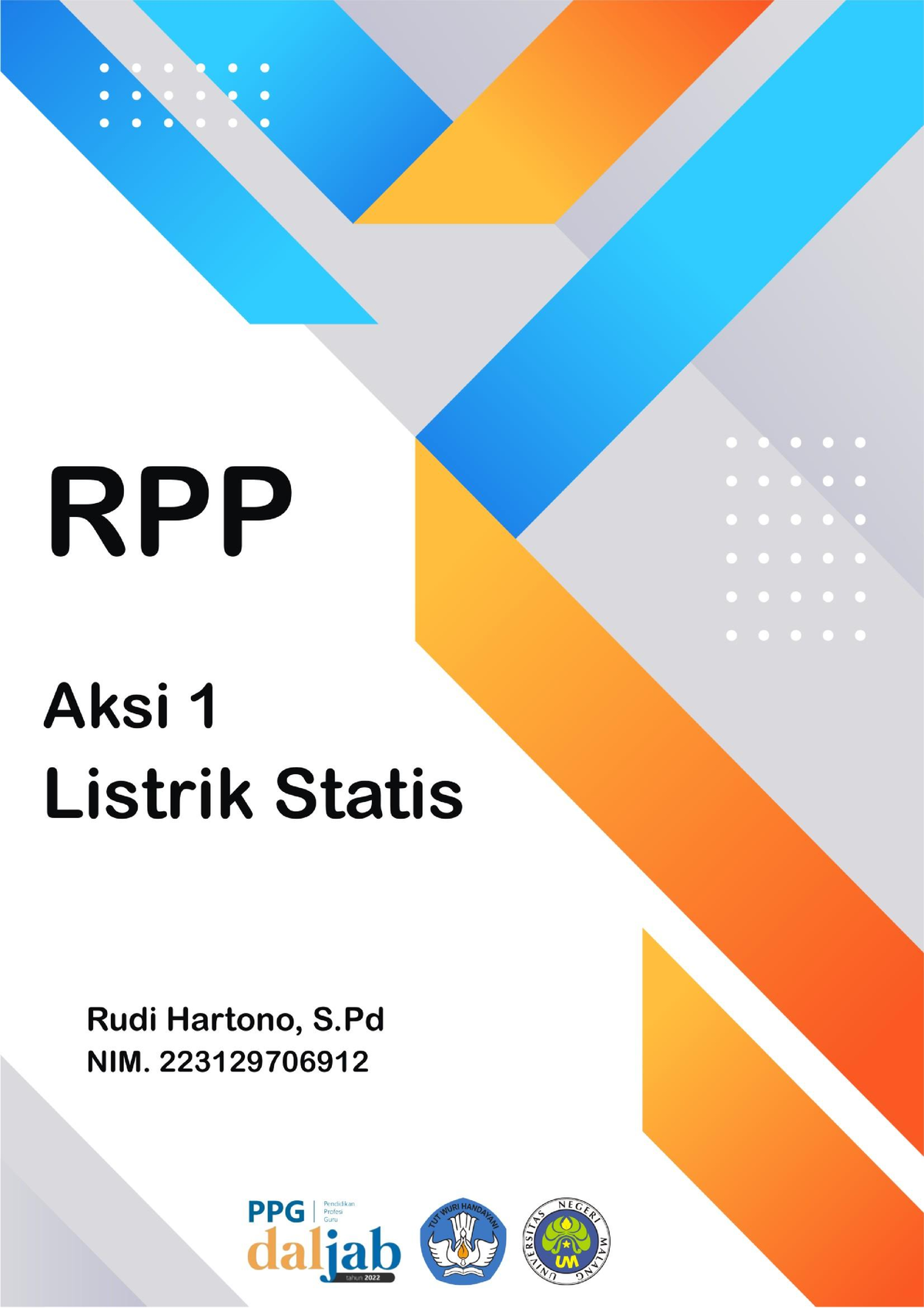 Aksi 1 RPP 2 Listrik Statis - Rev - RENCANA PELAKSANAAN PEMBELAJARAN ...