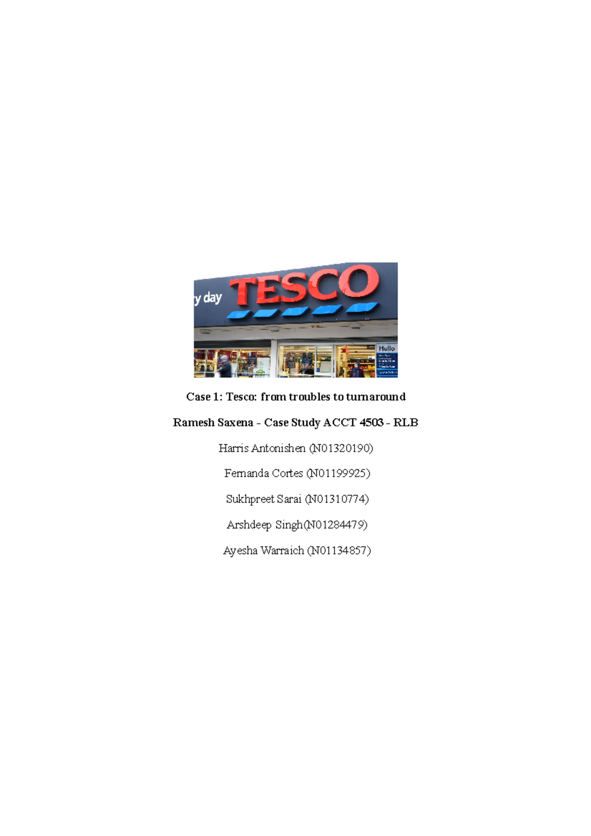 case study on tesco