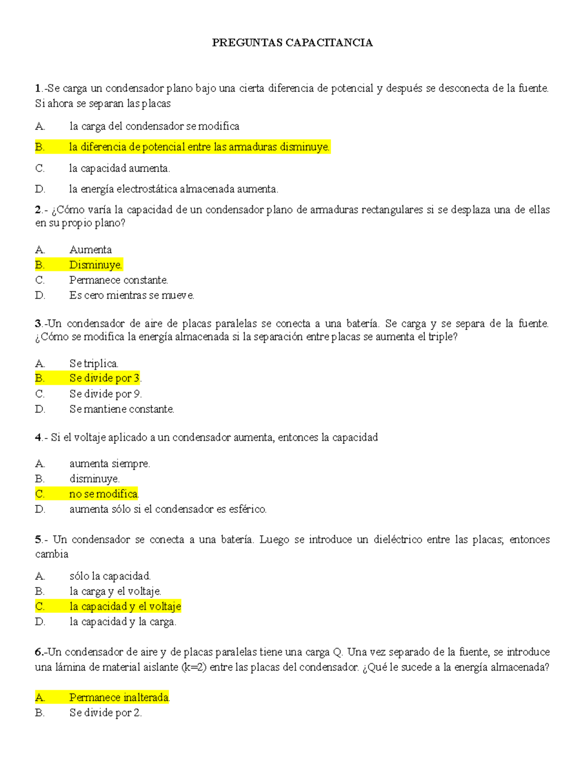 Preguntas Capacitancia Problemas Resueltos De Electricidad - Fisica ...